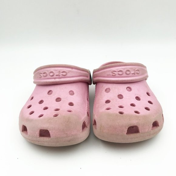 CROCS Classic Pink Slip On Rubber Clogs Toddler 8 - 9 - Picture 2 of 10
